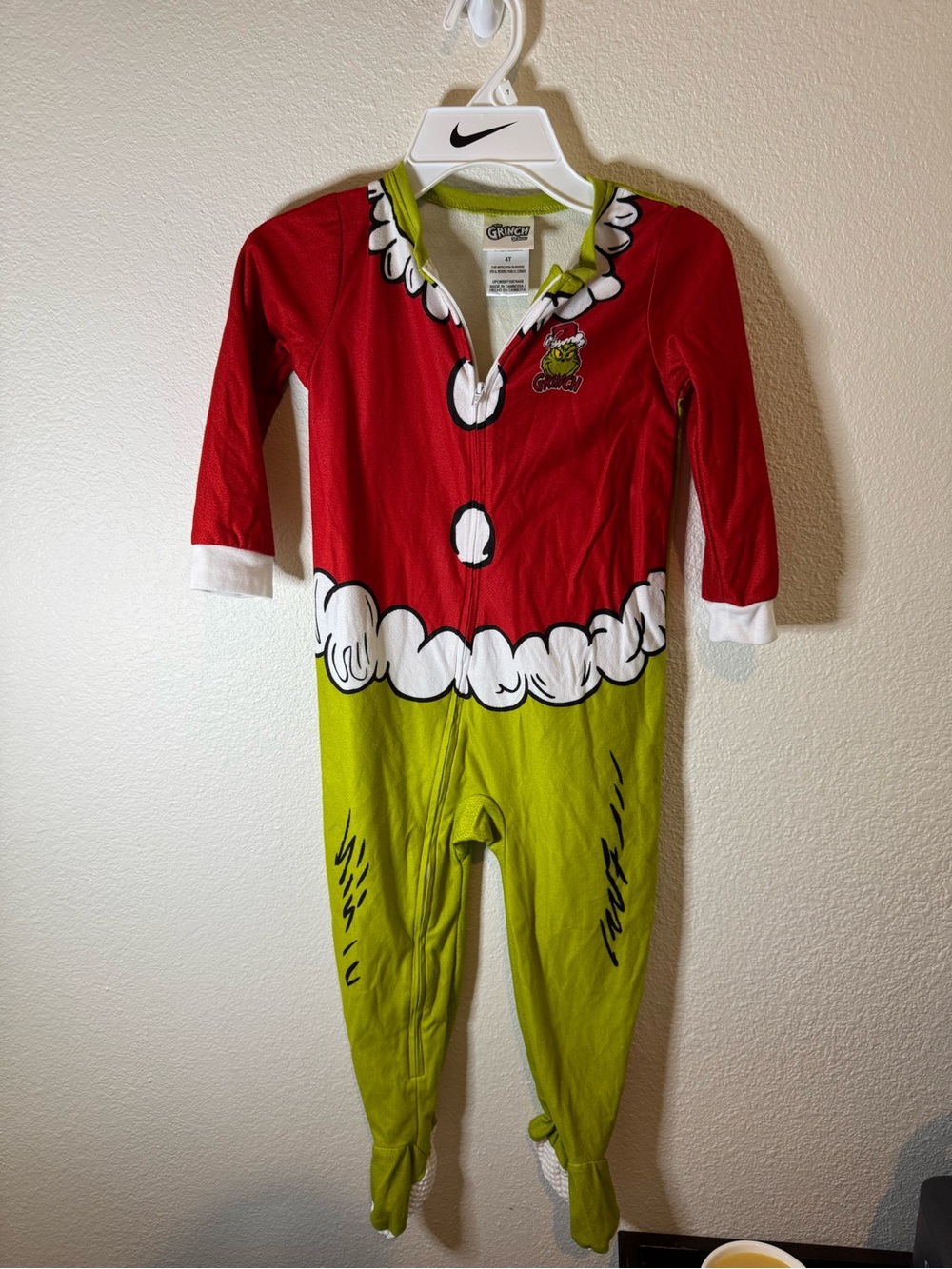 The Grinch Holiday One-Piece Pajamas - Red & Green